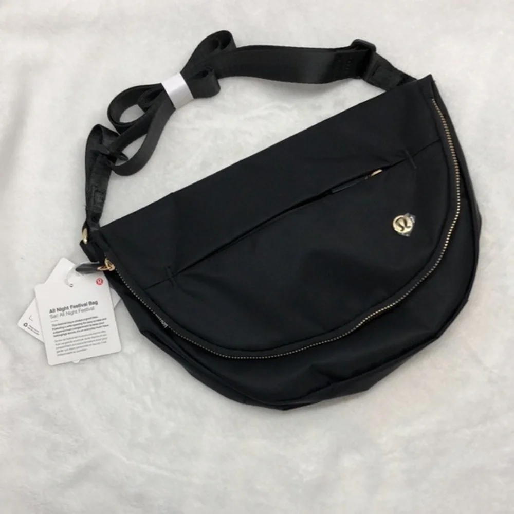 💼 Lululemon Festival Bag 5L • Black/Gold • New - Picture 3 of 5